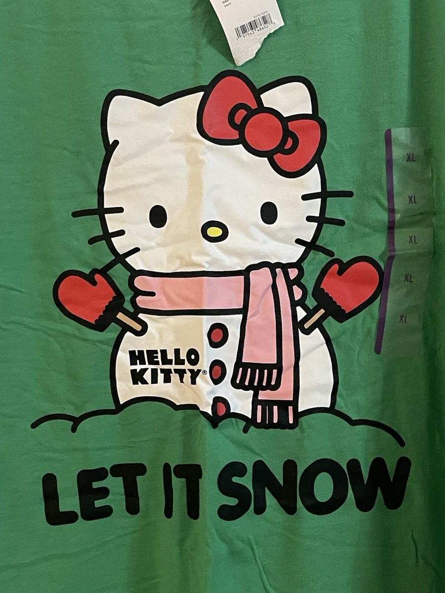 Unisex Hello Kitty Let It Snow Short Sleeve Graphic T-Shirt