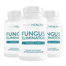 3X PureHealth Research Fungus Eliminator - Toenail Care,Wormwood,Oregano, Garlic