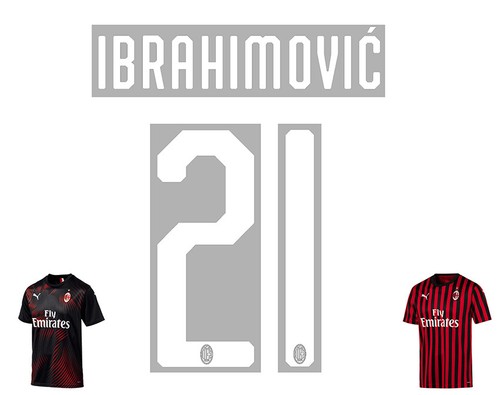 Kit Personalizzazione IBRAHIMOVIC 21 Nome Numero Maglia MILAN Puma Home  Third | eBay