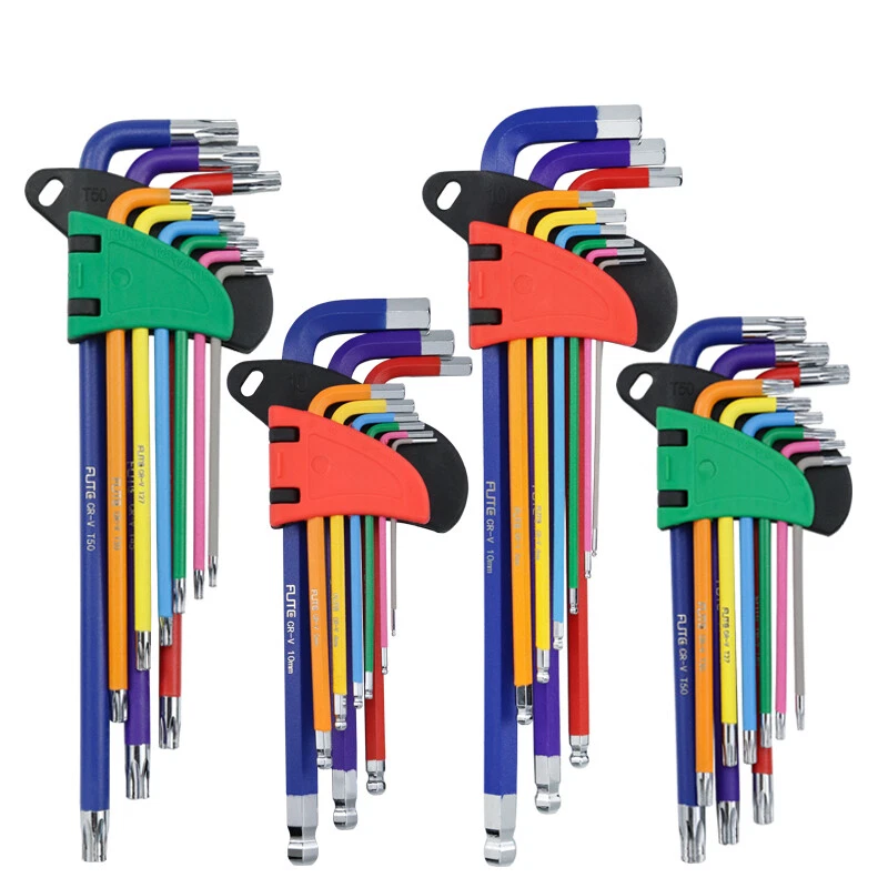 9pcs Master Allen Wrench Bit Kit Hex Key For Ratchet Socket Tool SAE Metric Set - Image 3 of 4