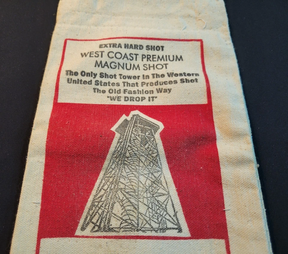 Vintage West Coast Premium Magnum Shot - No. 7 1/2 - Empty Lead Shot Bag - Image 4 of 4
