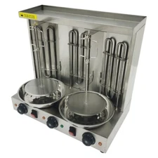 Two Station Electric Turkish Barbecue Shawarma Machine Rotating grill machine