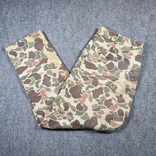 Duxbak FrogSkin Camo Hunting Pants Men Sz 41x31 Lined Vtg USA Made