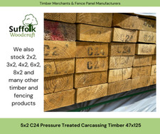 5x2 47x125 Pressure Treated C24 CLS Framework Timber. Various Sizes Available!