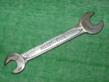 VINTAGE INDESTRO No.41415 METRIC OPEN END WRENCH 14mm X 15mm MADE IN USA