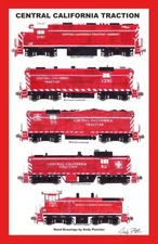 Central California Traction 12"x18" matted poster Andy Fletcher signed