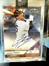2018 GLEYBER TORRES TOPPS NOW #44/99 POST SEASON AUTOGRAPH BLUE VARIATION. GEM.