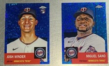 2022 Topps Chrome Platinum Blue /199 Lot Of (2) Josh Winder Miguel Sano  Twins
