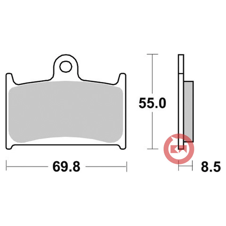 SBS 624HS KIT PASTIGLIE FRENO ANTERIORE TRIUMPH SPEED FOUR 600 2003-2005 - Изображение 2 из 4