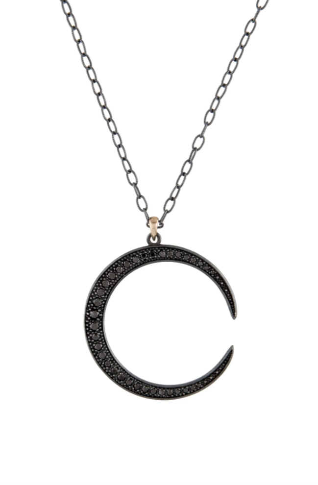 ハンドメイドアクセサリー moon様☆ MIZUKI Diamond Crescent Moon Pendant Necklace | eBay