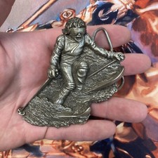 Vintage Downhill Skier Belt Buckle