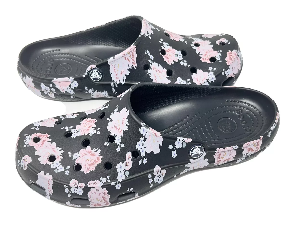 Crocs Freesail Clog Women s Size 10 Floral Black NEW eBay
