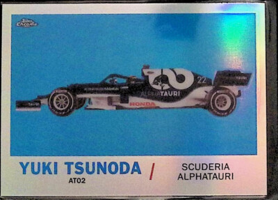 2021 Topps Chrome Formula 1 Formel 1 1961 Scuderia Alphatauri Yuki Tsunoda