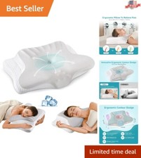 Cervical Neck Pillow for Pain Relief - Ergonomic Memory Foam Pillows for Slee...