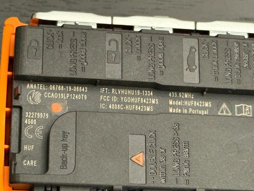 Used Genuine Volvo Key Fob Smart key Remote -Orange (OEM) FCC ID: YGOHUF8423MS - Picture 6 of 6