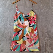 Forever 21 Slip Dress Womens Large Satin Mini Sexy Coquette Spaghetti Straps