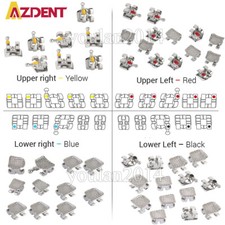 AZDENT Dental Orthodontic Bracket Braces Mini/Standard MBT/Roth 022/018 Hook 345
