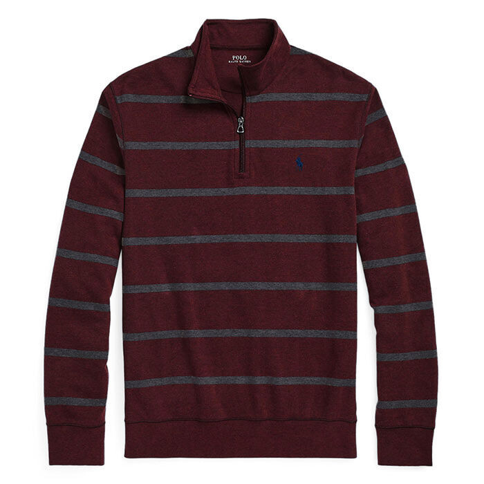 Мужское поло Polo Ralph Lauren 110 долларов США роскошный пуловер в полоску из джерси на молнии 14 Мульти 2XL 15990₽