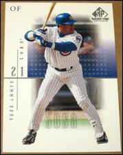 2001 SP Game Used Edition Sammy Sosa Baseball Card #38 Chicago Cubs NRMT / MINT