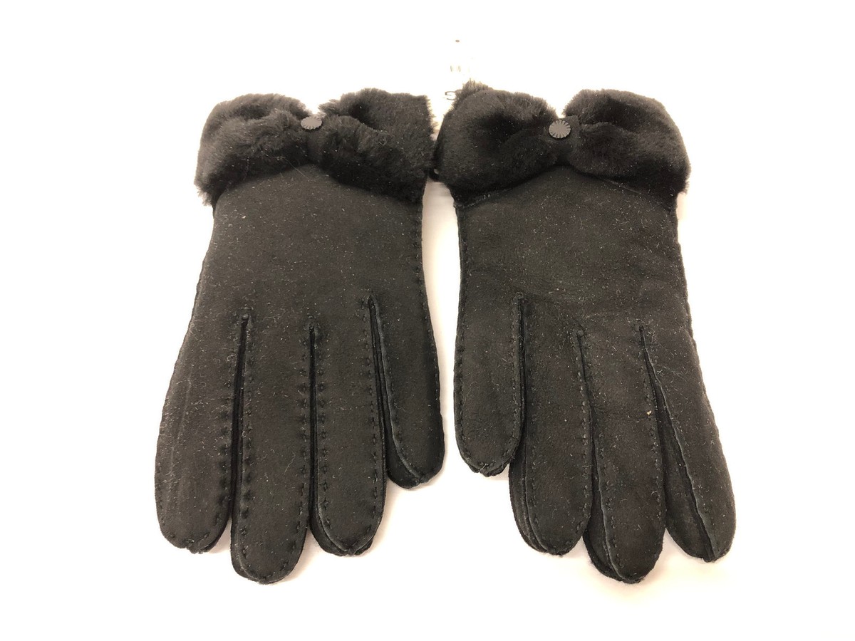 UGG 手袋 w bow shorty glove 未使用 UGG CLASSIC BOW SHORTY WOMEN GLOVES BLACK SIZE M | eBay