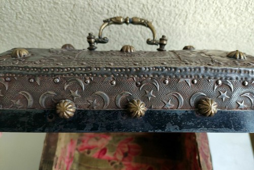 AMAZING Rare Antique Old Ottoman Jewelry Money Box Treasure Chest - Bild 5 von 11