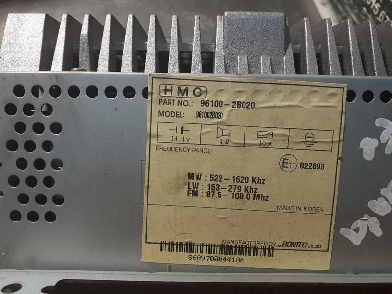 961002B020 sistema audio radio cd para HYUNDAI SANTA FE (BM) 2.2 CRDI 357476 - Imagen 3 de 4