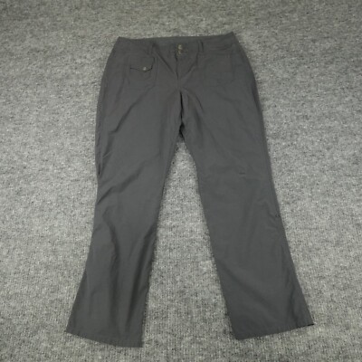 Marmot Pants Womens 14 Gray Hiking Roll up Snap Outdoors Stretch Ladies
