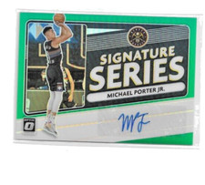 Michael Porter 2020-21 Panini Donruss Optic Green Prizm Signature Auto Autograph
