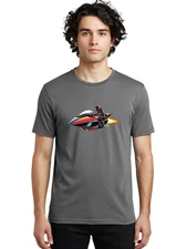 Futuristic-Rider Mens Graphic Tee, 100% Cotton, Casual Summer Wear