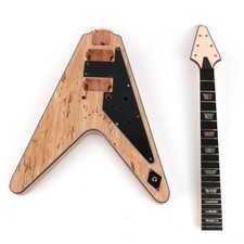 DIY Electric Guitar Kit Mahogany BD Rosewood Fretboard Bolt On Spalted Maple Top