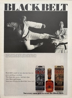 1969 Black Belt Cologne Original Vintage Advertisement After Shave Print Ad