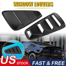 For 2005-2014 Ford Mustang 1/4 Quarter ABS Side Window Louvers Scoop Cover Vent