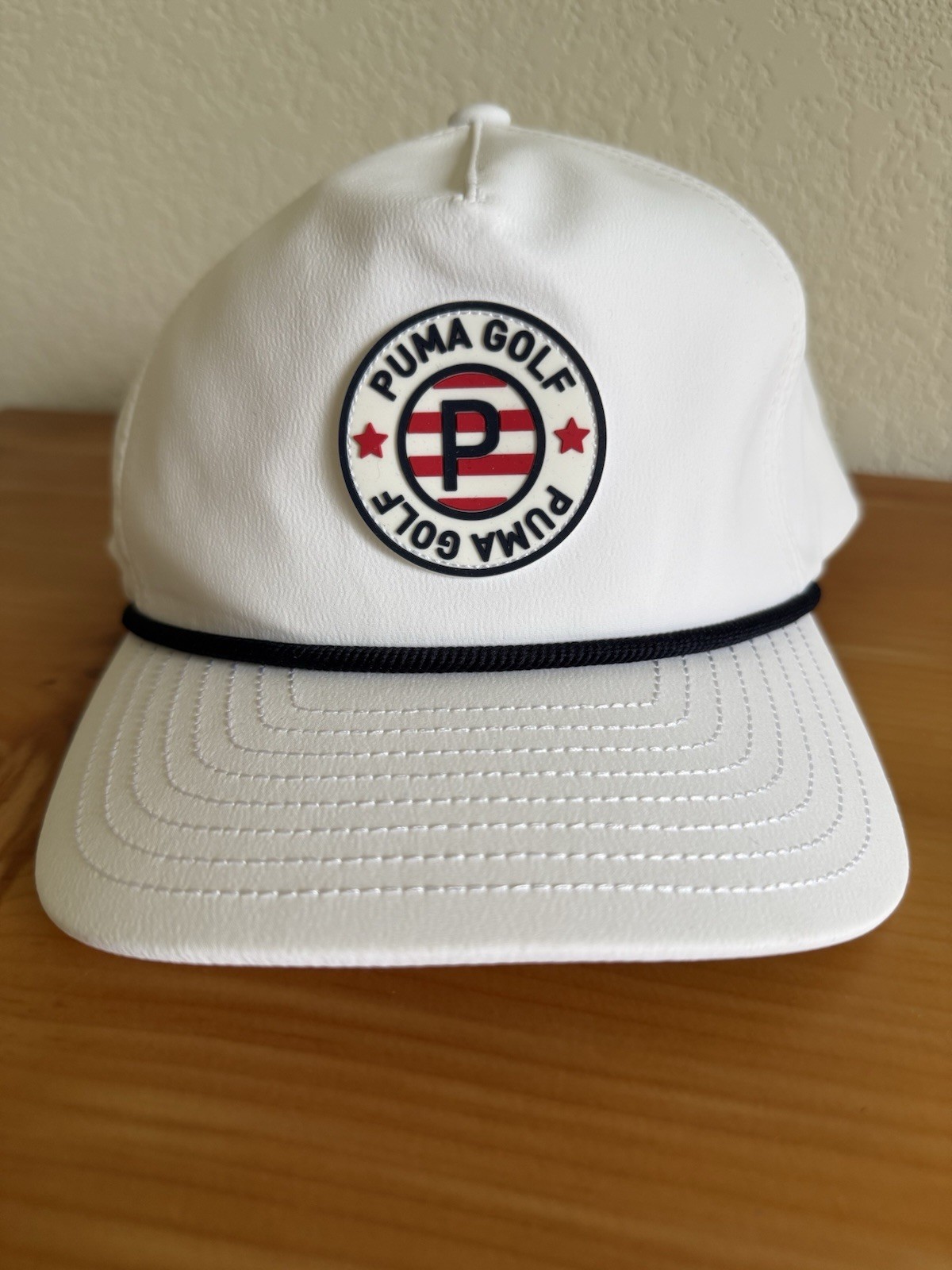 Puma Golf Men’s SnapBack Pars & Stripes Rope Tech Cap O/S $40 White Hat