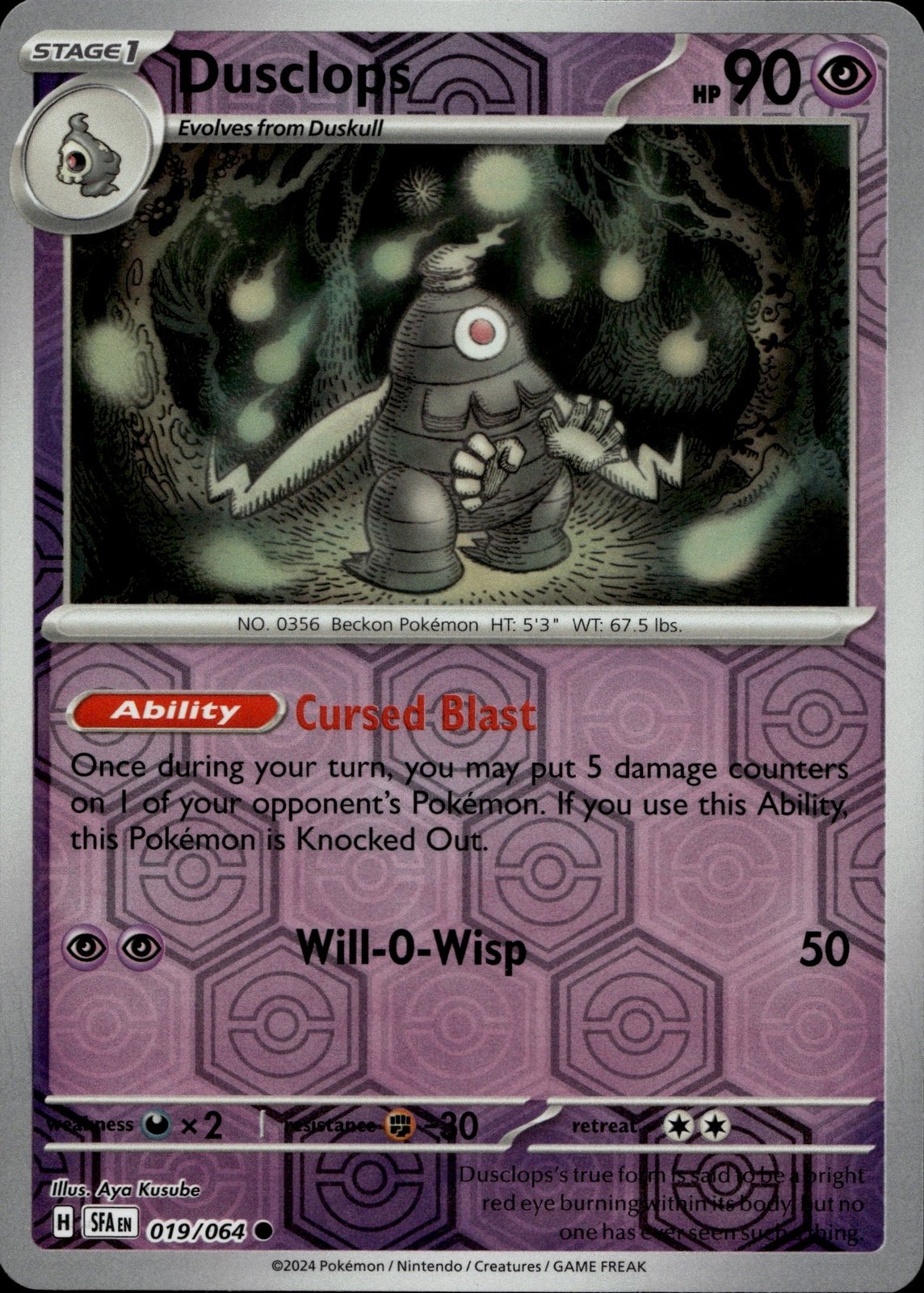 Dusclops Common SV: Prismatic Evolutions 036/131 LP