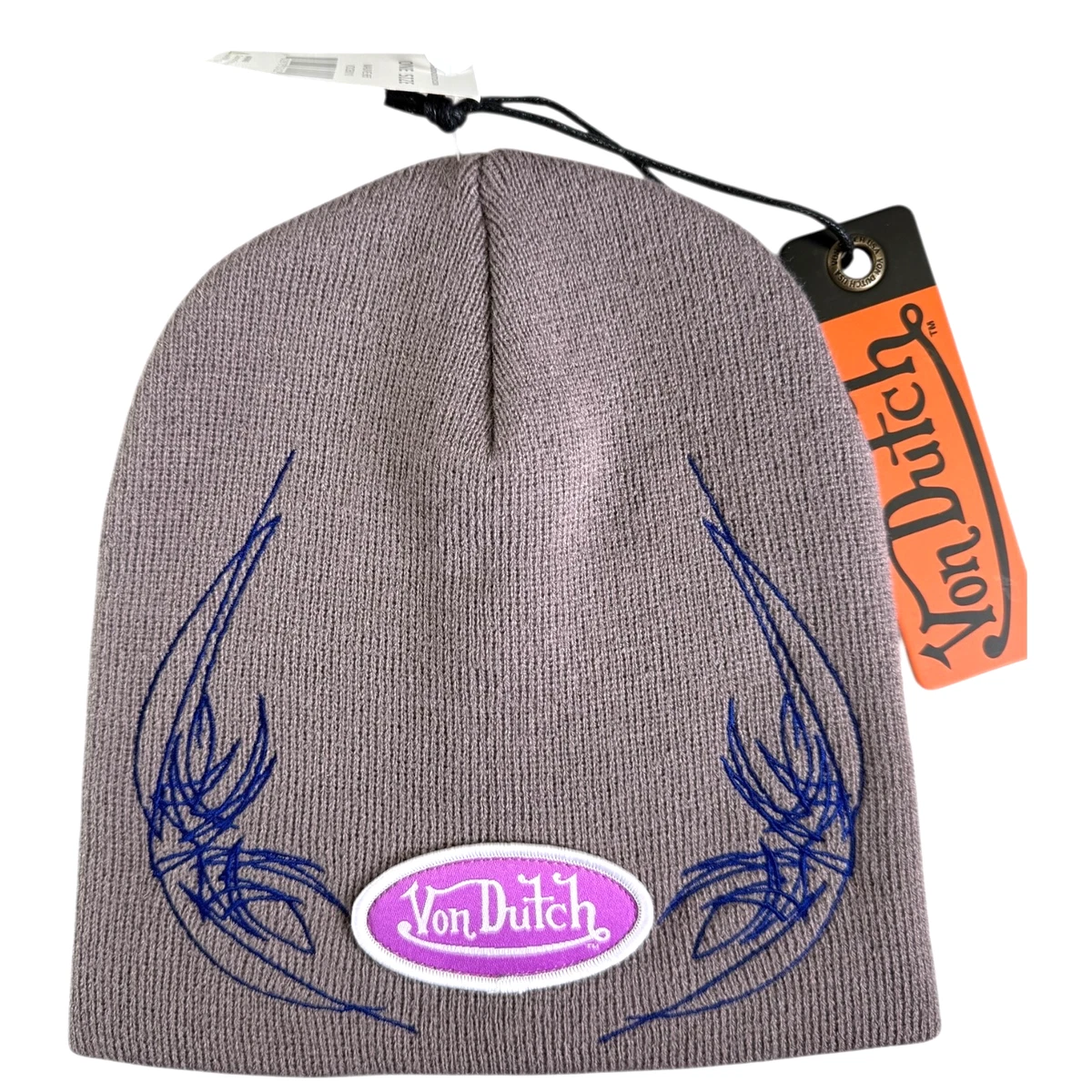 Brand New Y2K Von Dutch Logo Beanie Hat in Grey, Men\'s Women main image 4