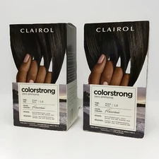 2 Boxes: Clairol Colorstrong Permanent Hair Color #1.0 Hawaii Black Nair