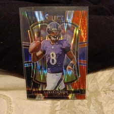 2025 PANINI SELECT LAMAR JACKSON #160 PURPLE SHOCK PRIZM
