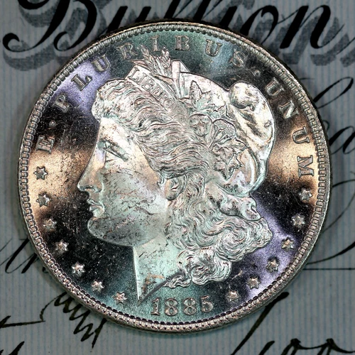 * 1885-P * SOLID+ GEM BU MS MORGAN SILVER DOLLAR * FROM ORIGINAL COLLECTION