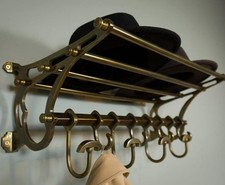 Elegant Vintage French Wall Coatrack  Luggage Rack for Luxe Decor