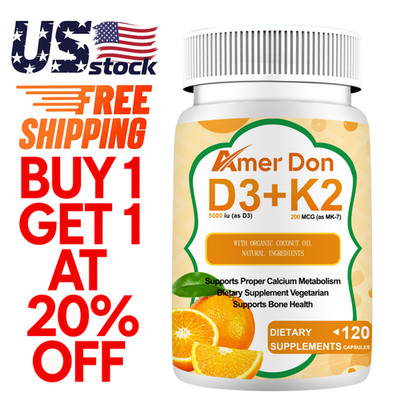 Vitamin D3 K2 Supplement - 5000iu of Vegan D3 & 200mcg of Vitamin K2 as MK7