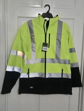 Key Crawford Rip Stop Hi VIsibility Jacket NWT LargeT-3XLT work Hi VIZ