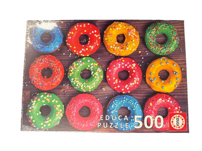 Educa Colorful Donuts Food Dessert 500 Piece Puzzle (19005)