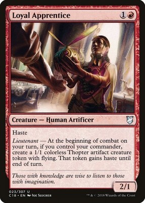 MTG Magic the Gathering Loyal Apprentice (23/358) Commander 2018 LP