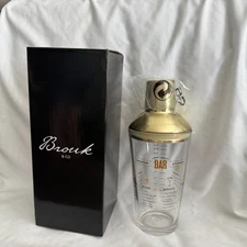 Brouk & Co Cocktail - Skye Gold Cocktail Recipe Shaker - New in Box
