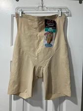 Maidenform Flexees Women's High-Waist Shapewear Beige Size Large NWT