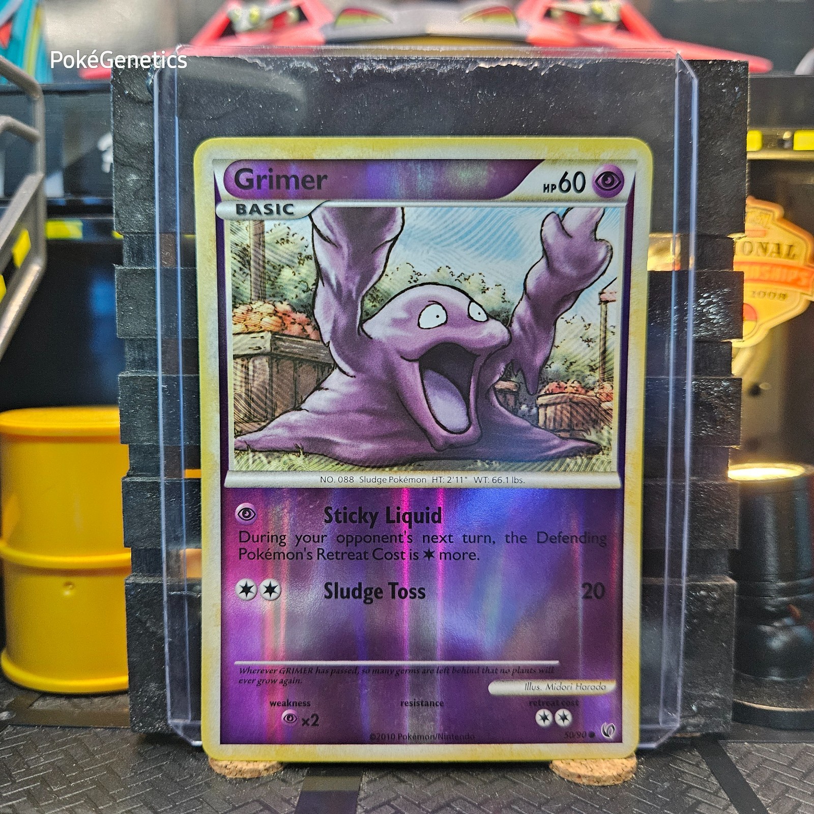 Grimer Undaunted Reverse Holo Pokémon TCG 50/90 HeartGold & SoulSilver Common
