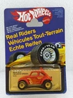 New ListingHot Wheels Vintage Real Rider Red Baja Bug White Hubs Flames  Euro Card