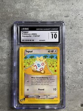 Pokemon Card Togepi CGC 10 Gem Mint, e-Reader Aquapolis 114/147, WOTC 2003 on eBay