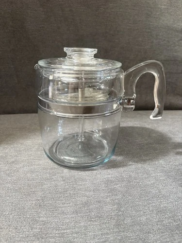 Vintage 7759 B Pyrex 9 Cup Glass Percolator Coffee Pot Flame Ware Complete Set