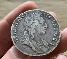 1695 William III Silver Crown Coin